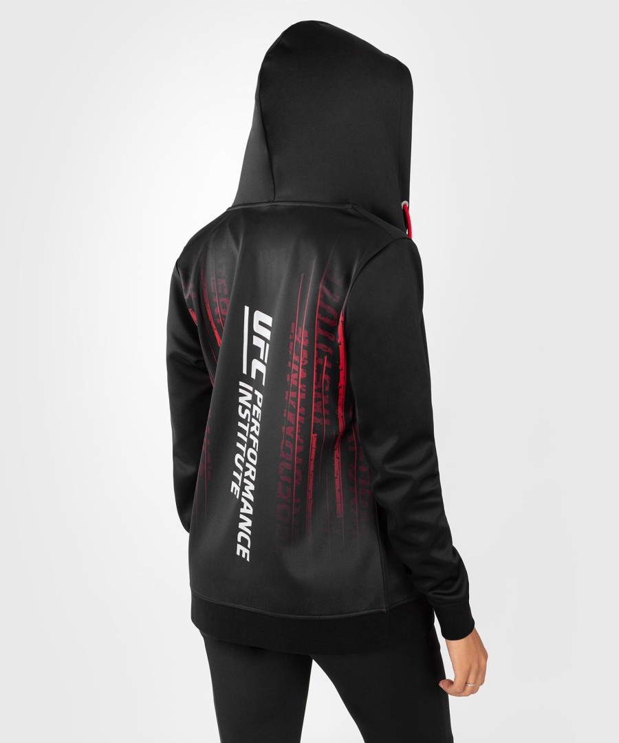 ufc venum performance institute 2.0 dame hettegenser med glidelås - svartrød