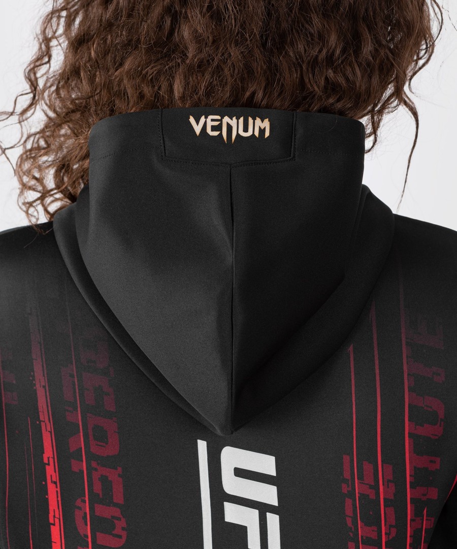 ufc venum performance institute 2.0 dame hettegenser med glidelås - svartrød