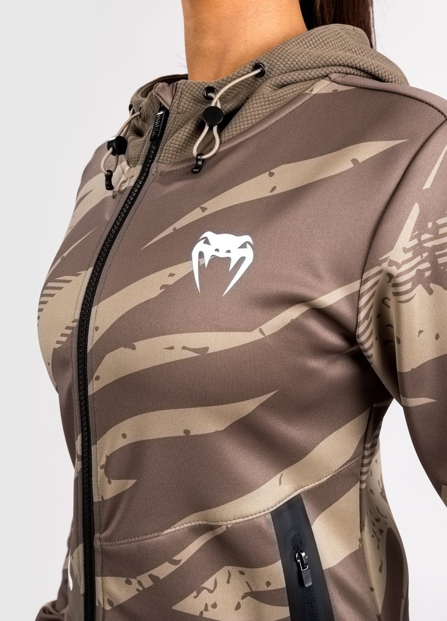 ufc adrenaline by venum fight week hettegenser med glidelås for kvinner – desert camo