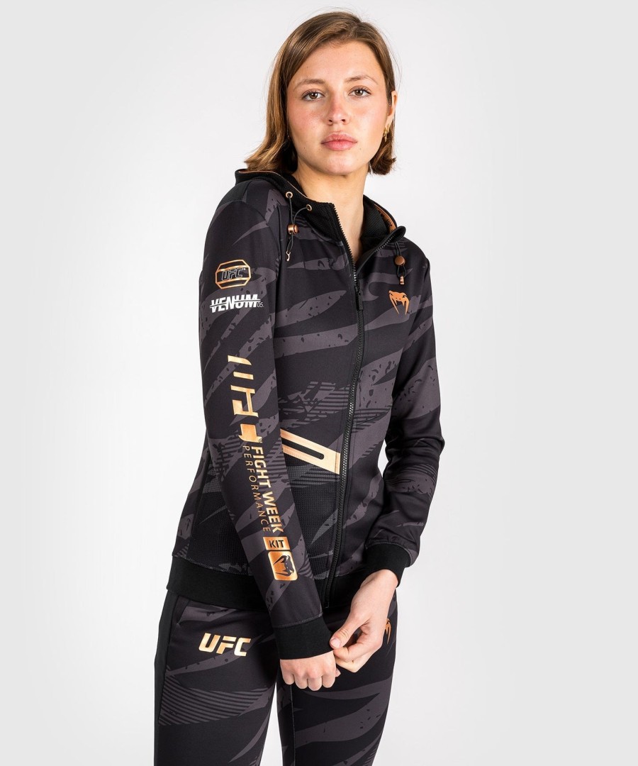 ufc adrenaline by venum fight week hettegenser med glidelås for kvinner – urban camo