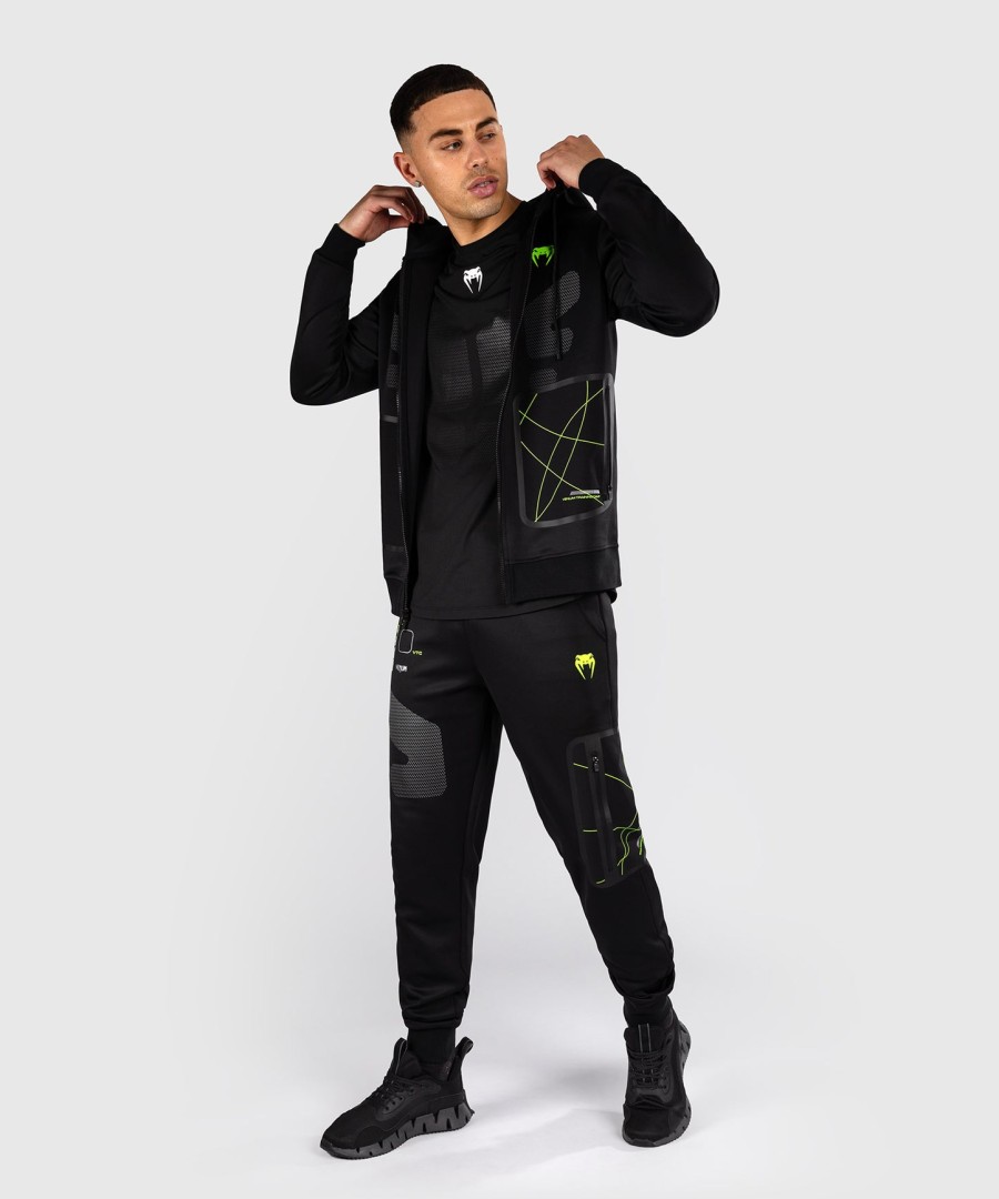 venum training camp 4.0 full zip hettegenser - svartneongrønn