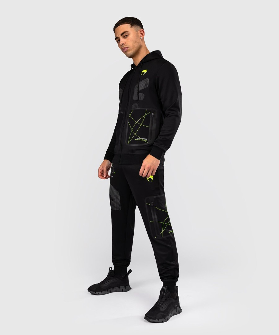 venum training camp 4.0 full zip hettegenser - svartneongrønn