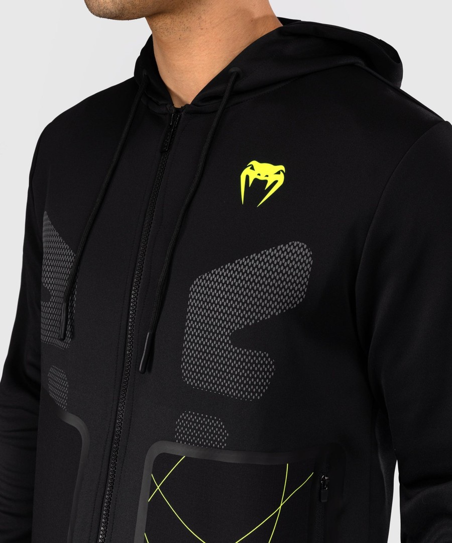 venum training camp 4.0 full zip hettegenser - svartneongrønn