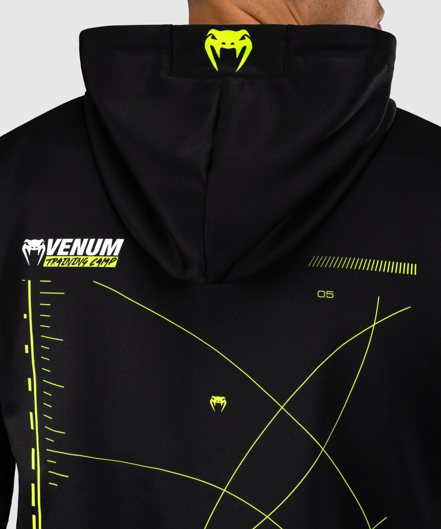 venum training camp 4.0 full zip hettegenser - svartneongrønn