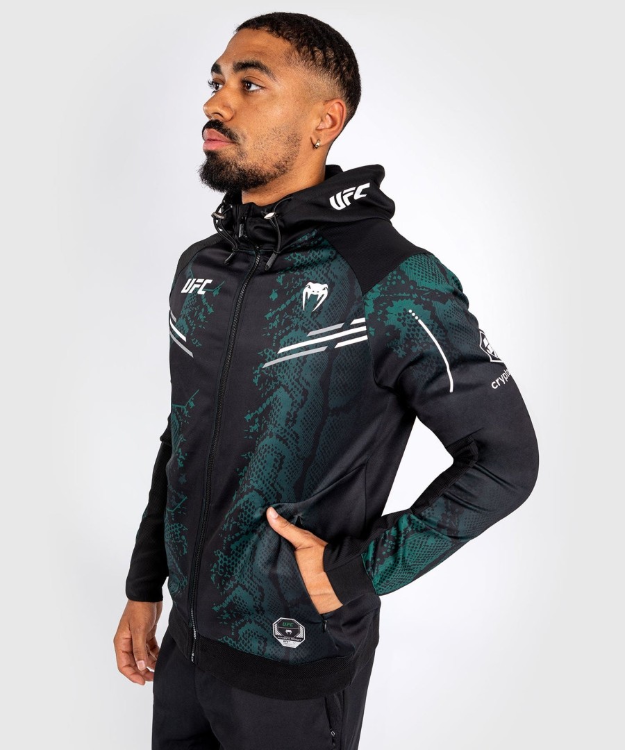 ufc adrenaline by venum authentic fight night menns walkout hettegenser - emerald edition - grønnsvart
