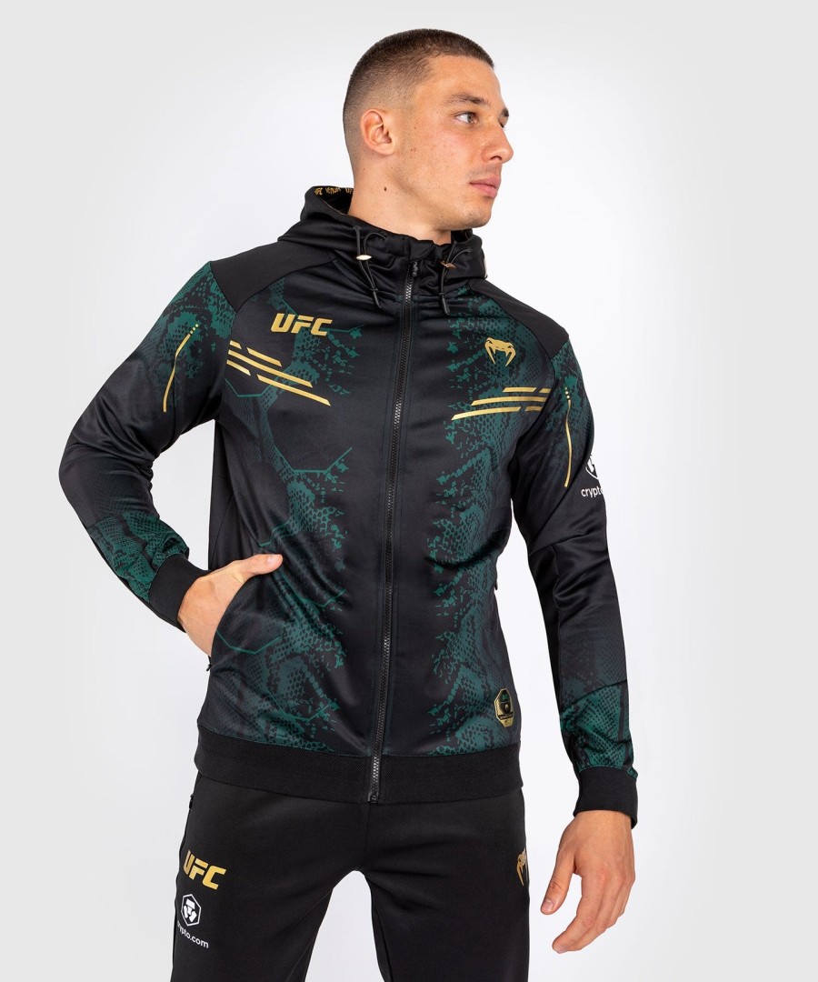 ufc adrenaline by venum authentic fight night menn walkout hettegenser - emerald edition - grønnsvartgull