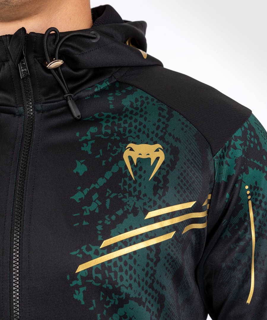 ufc adrenaline by venum authentic fight night menn walkout hettegenser - emerald edition - grønnsvartgull