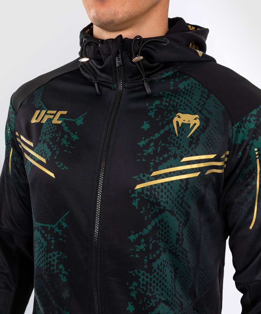 ufc adrenaline by venum authentic fight night menn walkout hettegenser - emerald edition - grønnsvartgull