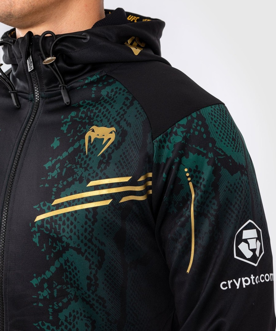 ufc adrenaline by venum authentic fight night menn walkout hettegenser - emerald edition - grønnsvartgull