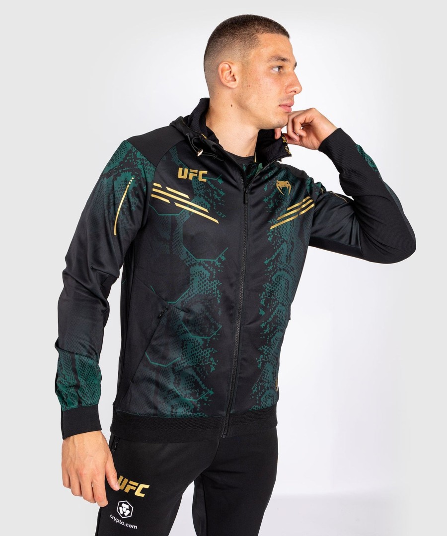 ufc adrenaline by venum authentic fight night menn walkout hettegenser - emerald edition - grønnsvartgull
