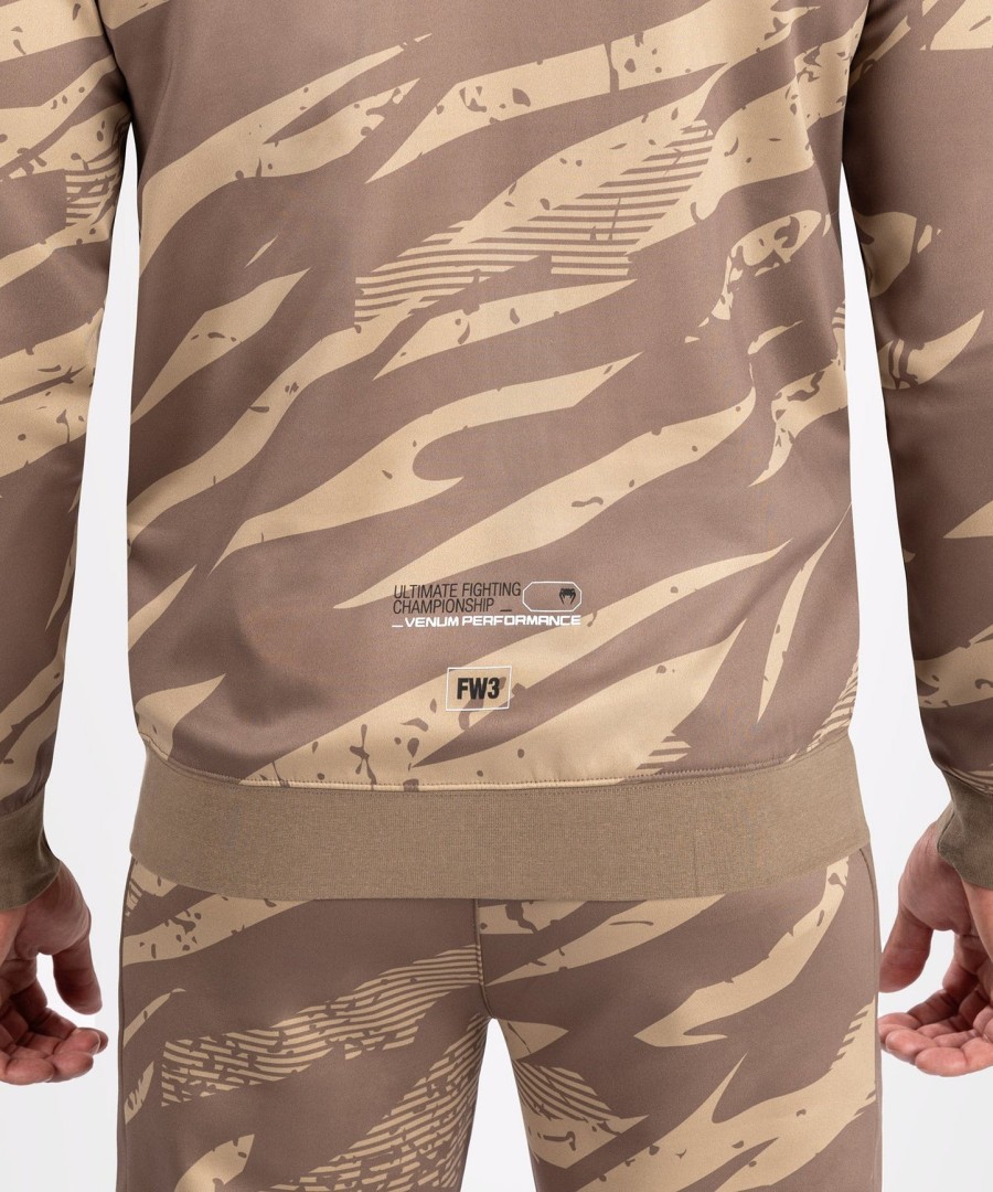 ufc adrenaline by venum fight week herre hettegenser med glidelås - desert camo