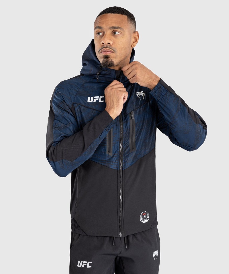 ufc fusion av venum fight week herre hettegenser med glidelås - oceanic blue
