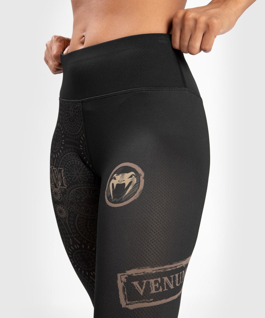 venum dame santa muerte dark side - leggings - svartbrun