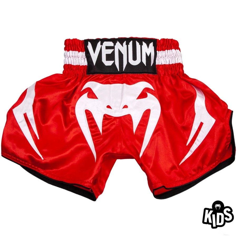 venum bangkok inferno muay thai shorts for barn - rødhvit