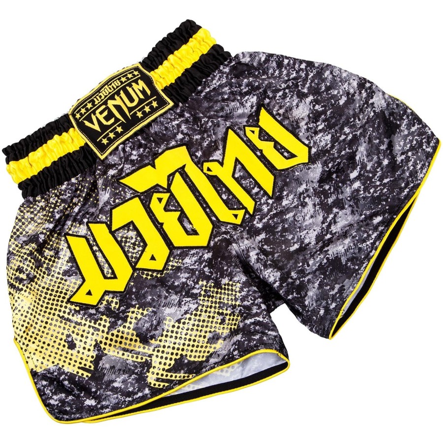 venum tramo muay thai shorts - svartgul