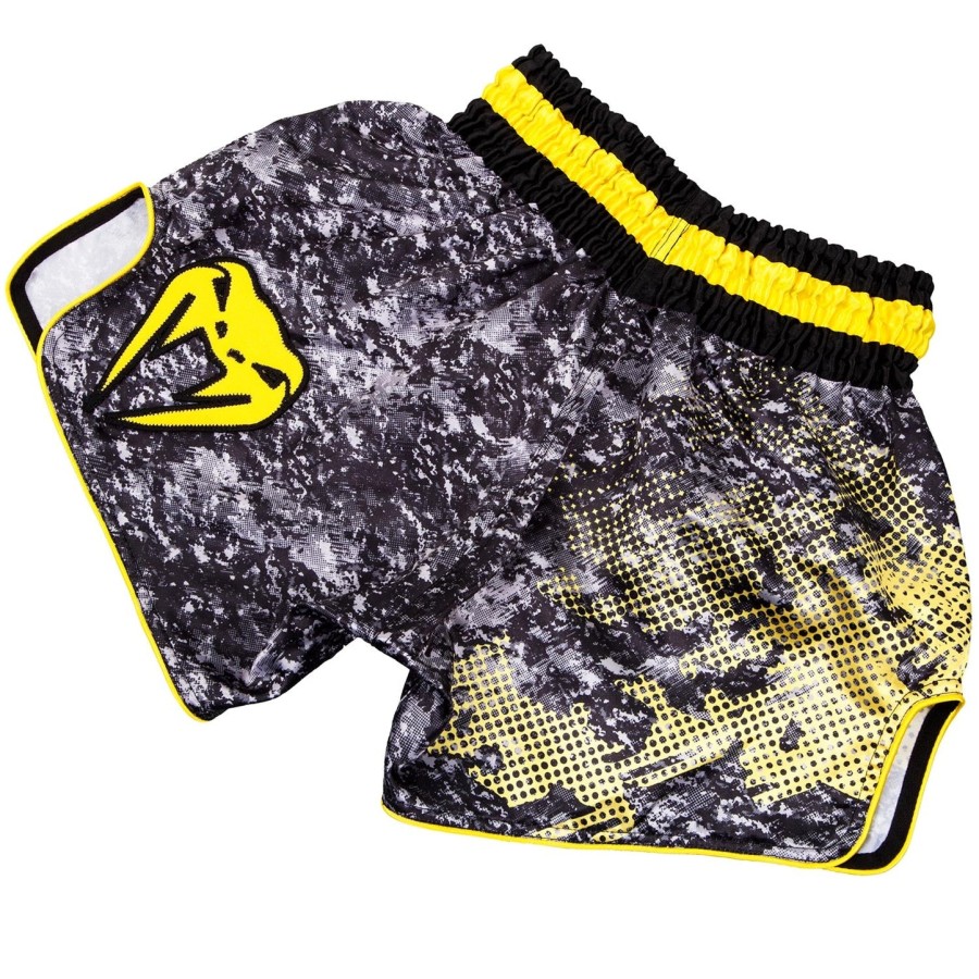 venum tramo muay thai shorts - svartgul