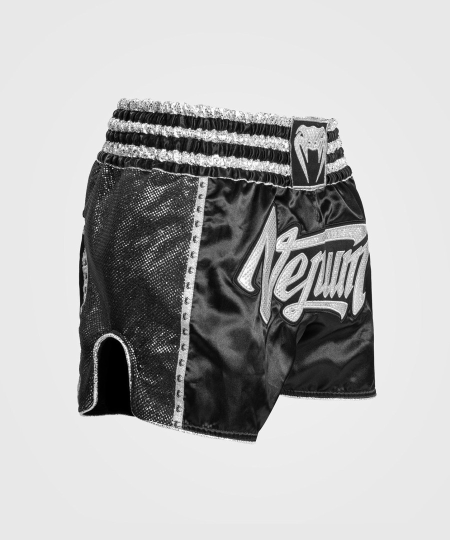 venum absolute 2.0 muay thai shorts - svartsølv