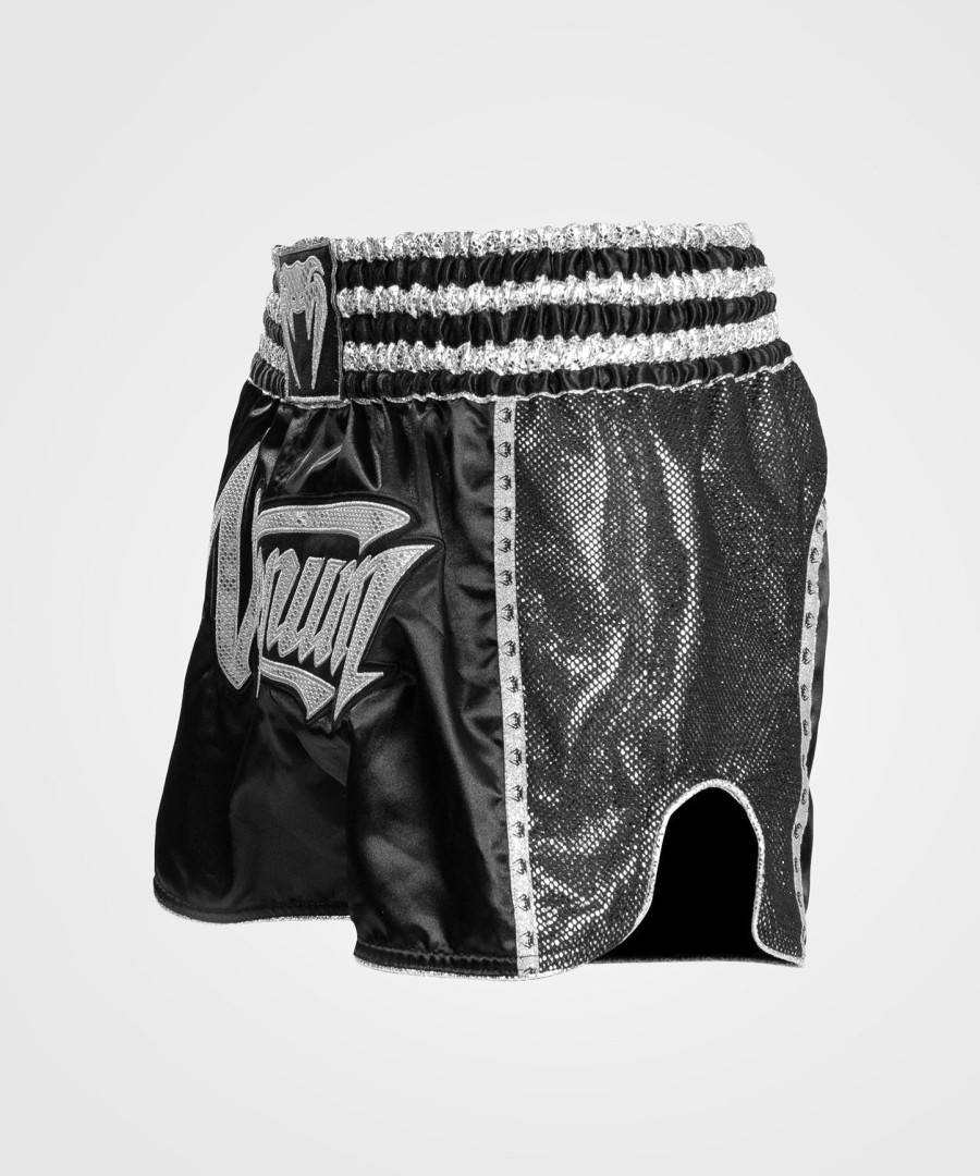 venum absolute 2.0 muay thai shorts - svartsølv