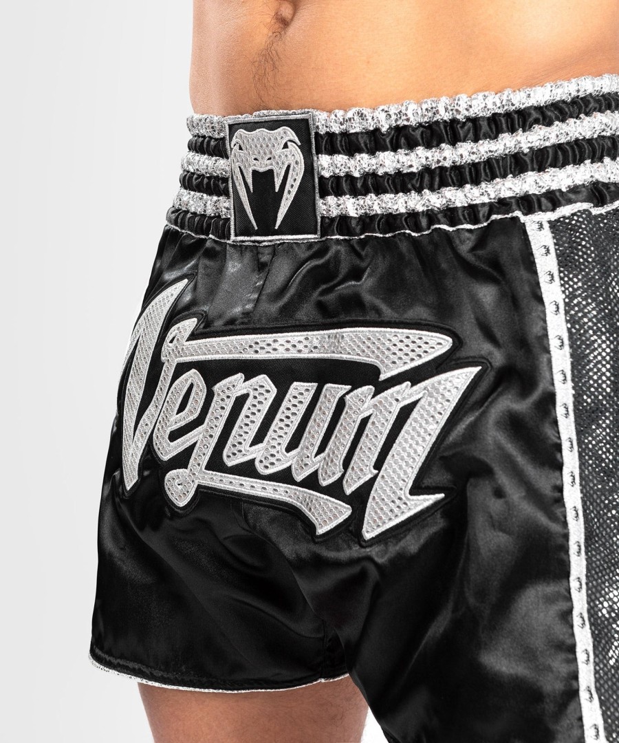 venum absolute 2.0 muay thai shorts - svartsølv