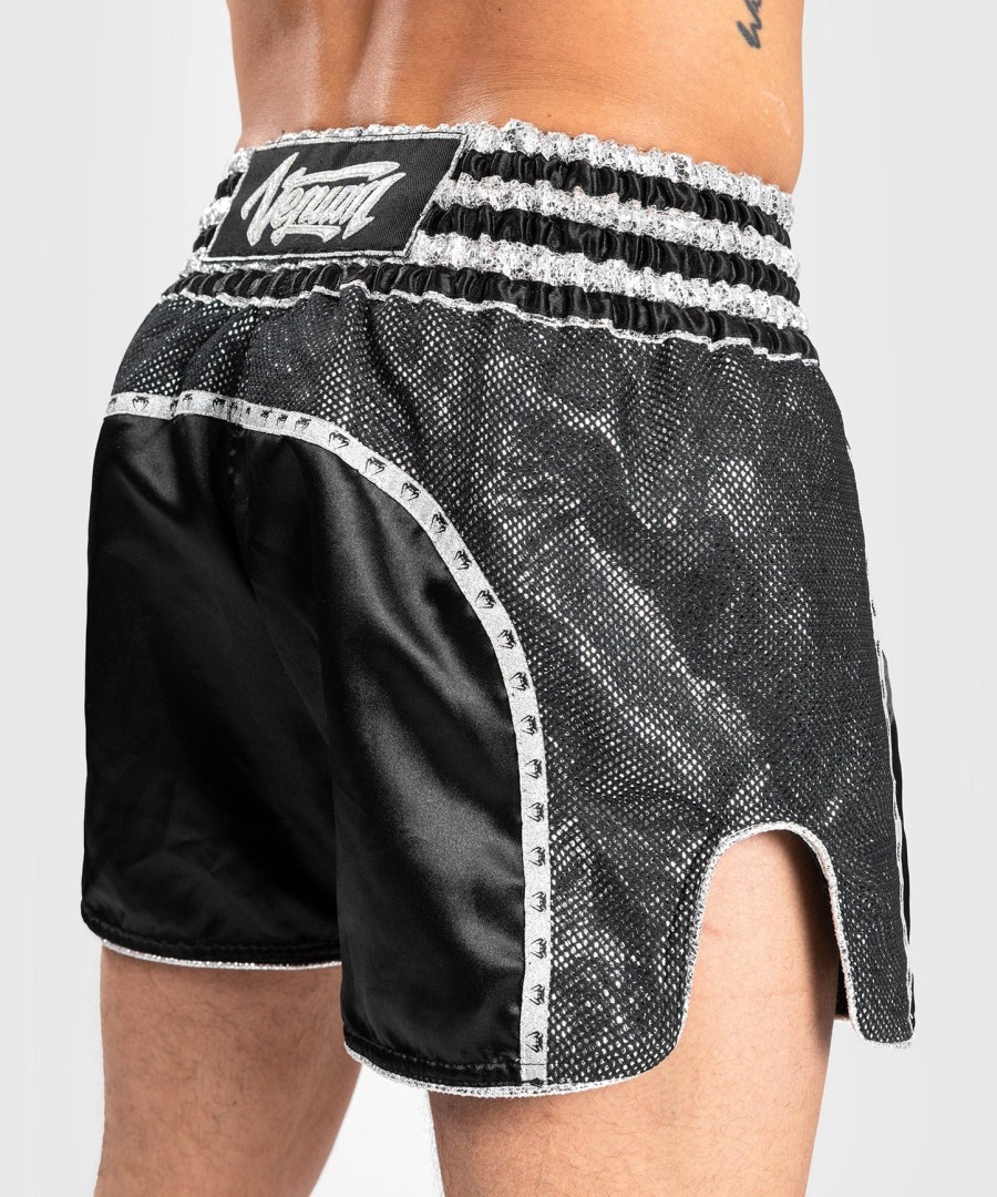 venum absolute 2.0 muay thai shorts - svartsølv