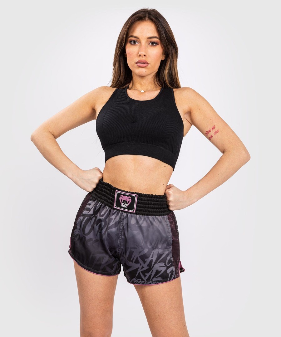 venum x kaz muay thai shorts – svart