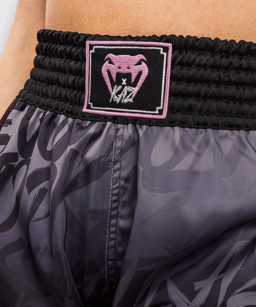 venum x kaz muay thai shorts – svart