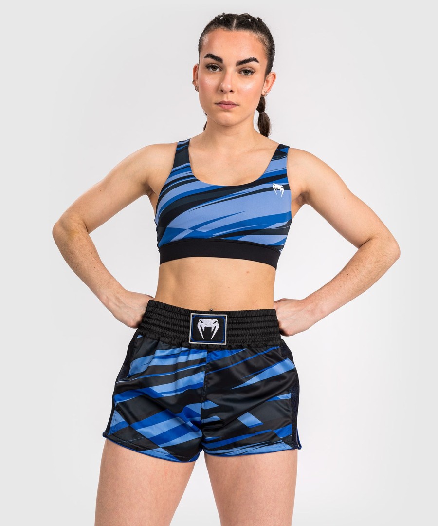 venum abyss muay thai shorts til kvinner - skyggeblå