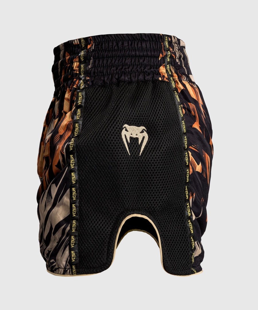 venum tiger muay thai shorts - svartneon oransje