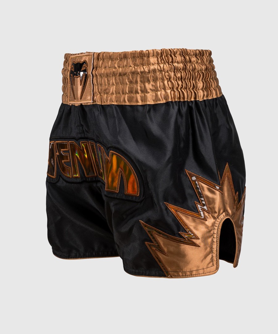 venum inferno muay thai shorts - svartbronse