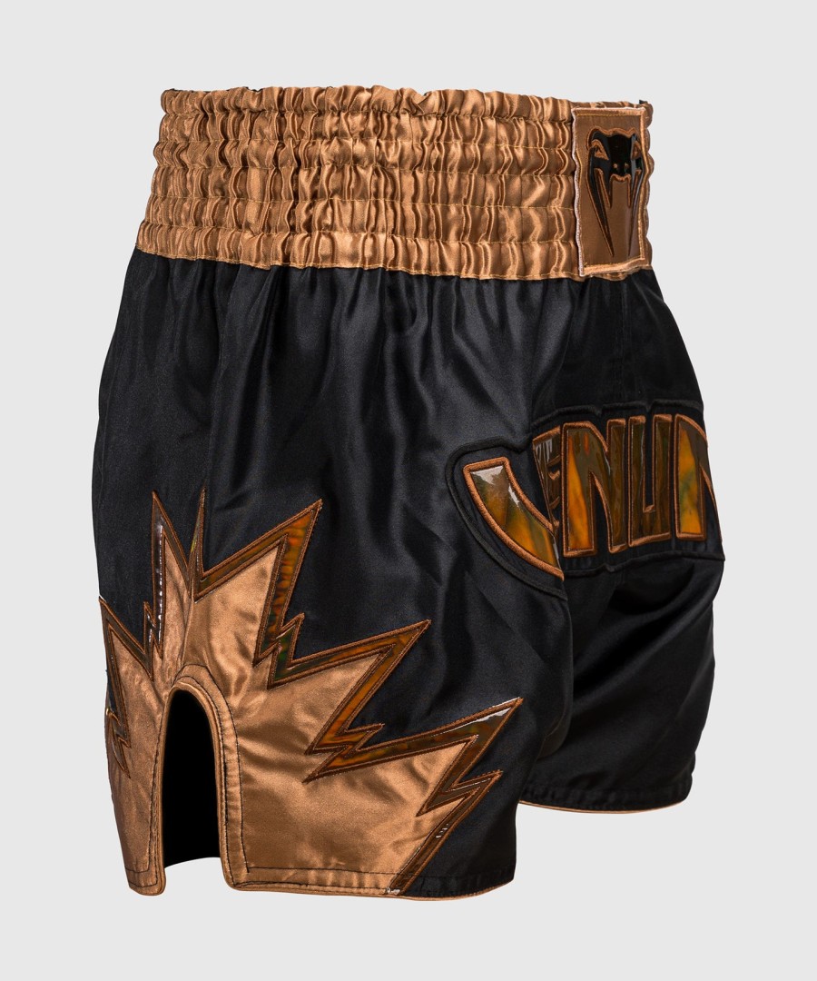 venum inferno muay thai shorts - svartbronse
