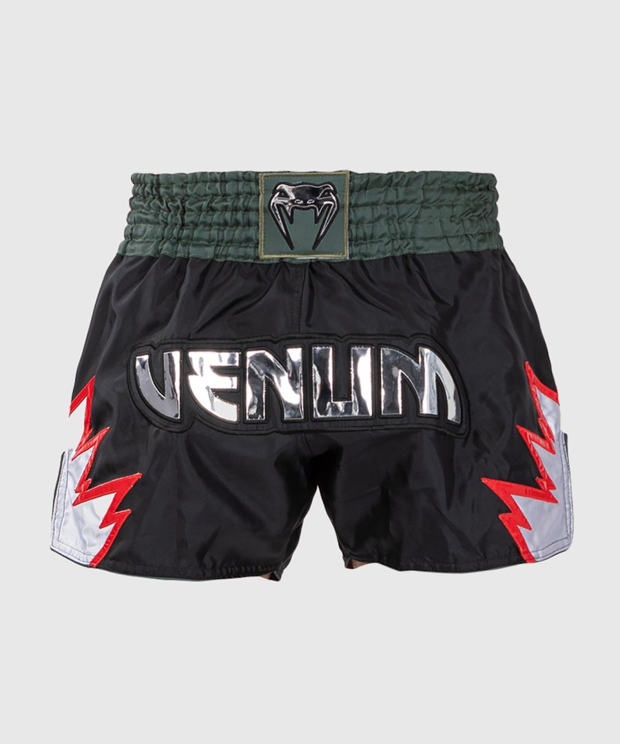 venum inferno muay thai shorts - dyp svartkhaki