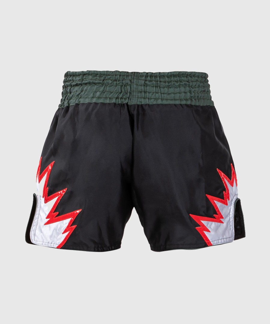 venum inferno muay thai shorts - dyp svartkhaki