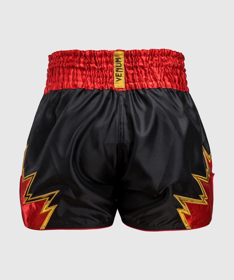 venum inferno muay thai shorts - svartgullrød