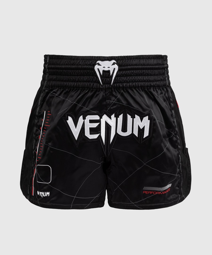 venum tactical xt muay thai shorts - svartildrød