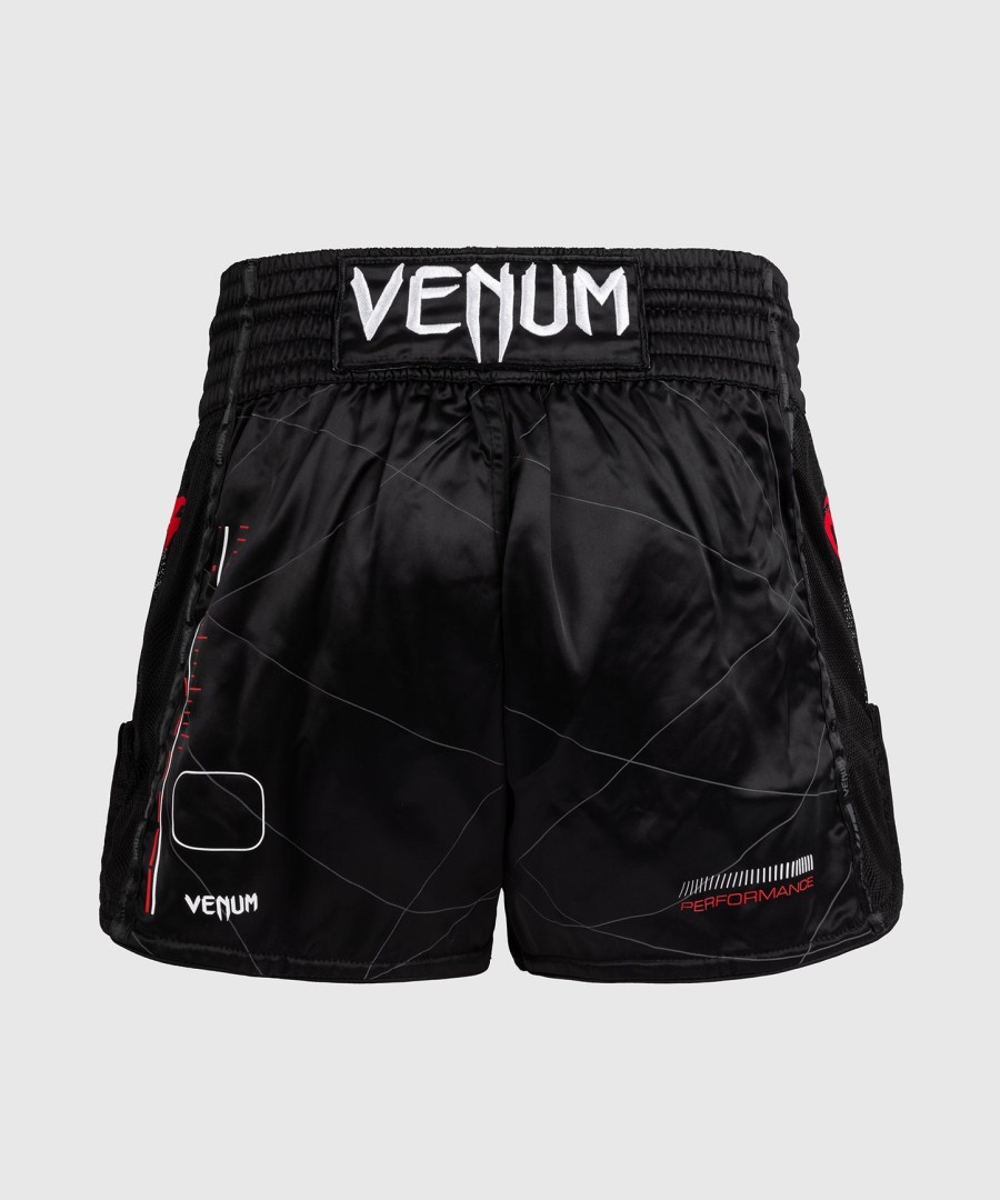 venum tactical xt muay thai shorts - svartildrød