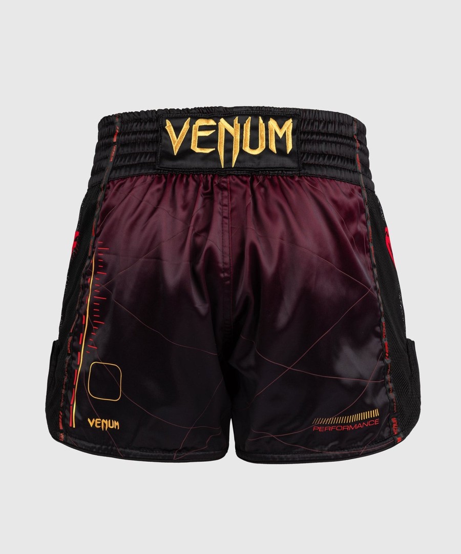 venum tactical xt muay thai shorts - svartburgundergull