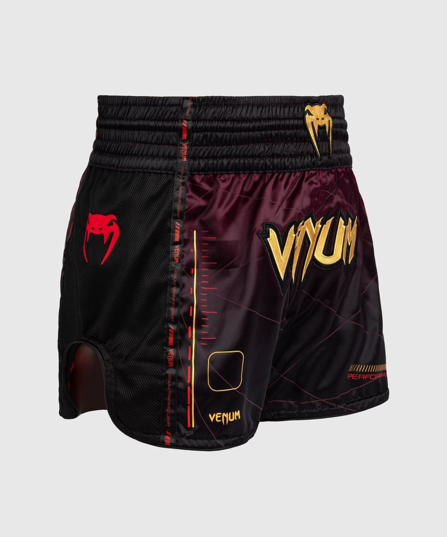 venum tactical xt muay thai shorts - svartburgundergull