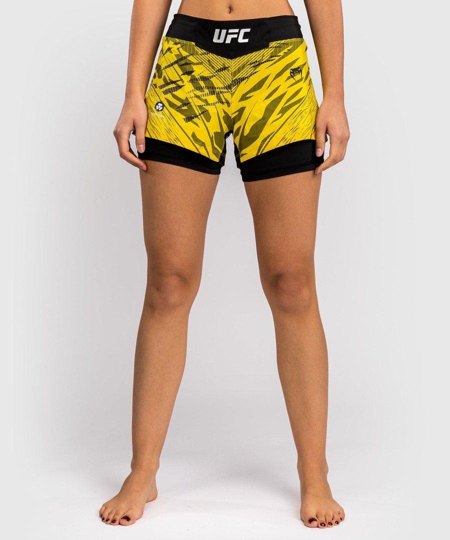 ufc fusion av venum authentic fight night dame kampshorts - gul