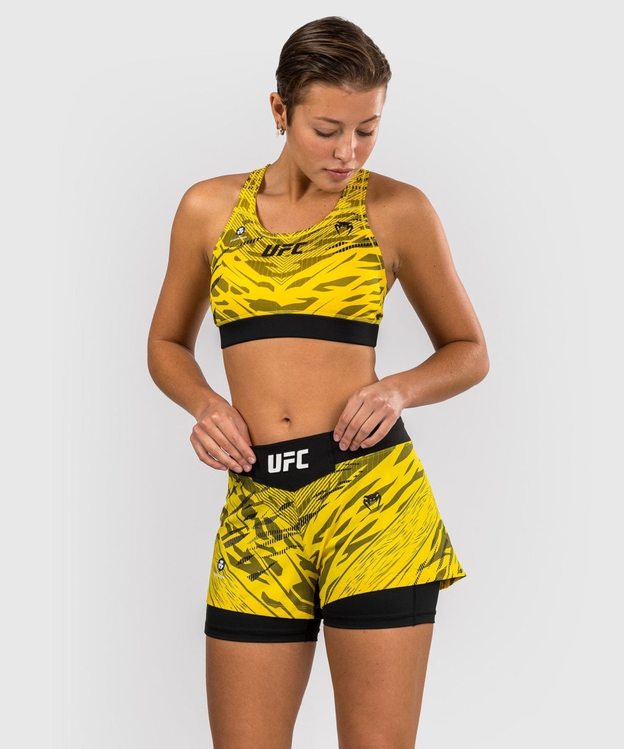ufc fusion av venum authentic fight night dame kampshorts - gul