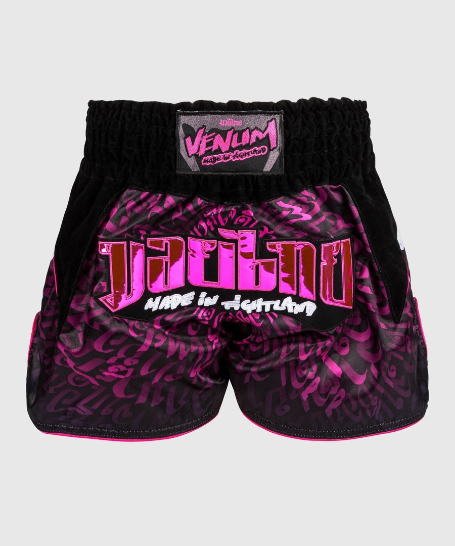 venum attack muay thai shorts - svartrosa