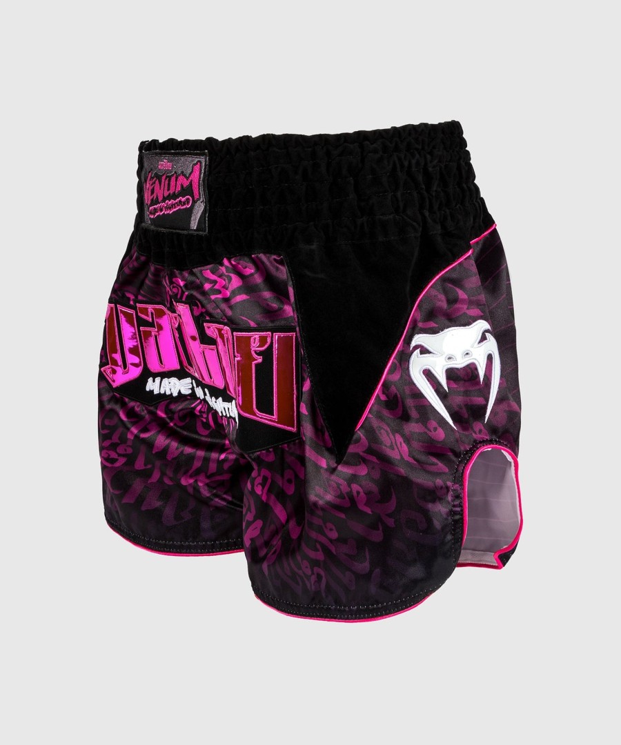 venum attack muay thai shorts - svartrosa