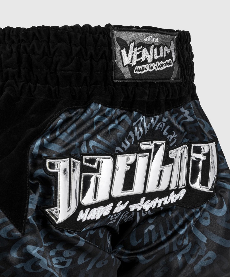 venum attack muay thai shorts - svartsølv