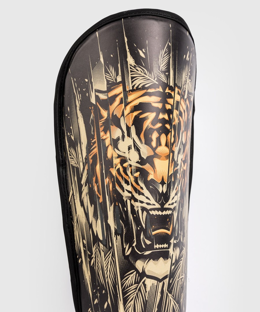 venum tiger leggbeskyttere for barn - svartneon oransje