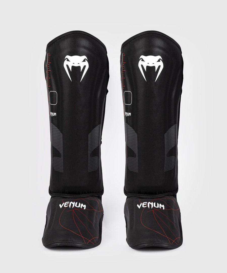 venum tactical xt leggbeskyttere - svartildrød