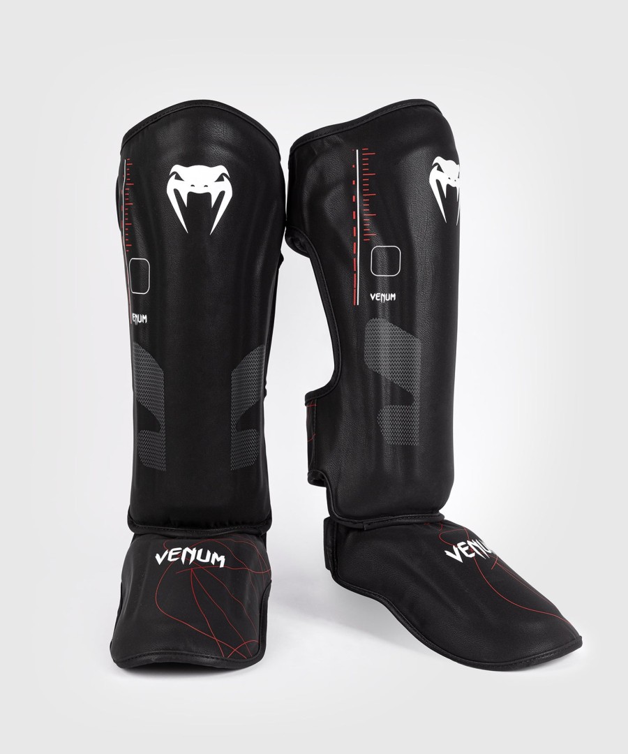 venum tactical xt leggbeskyttere - svartildrød