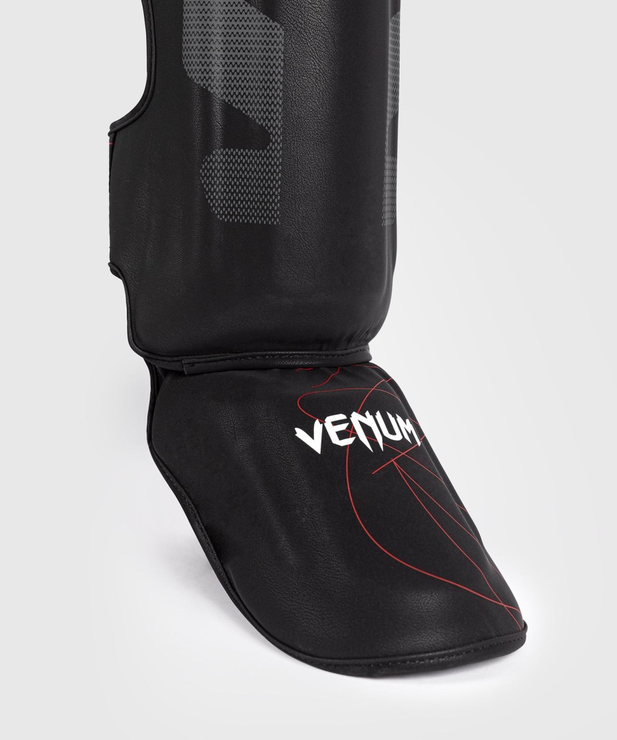 venum tactical xt leggbeskyttere - svartildrød