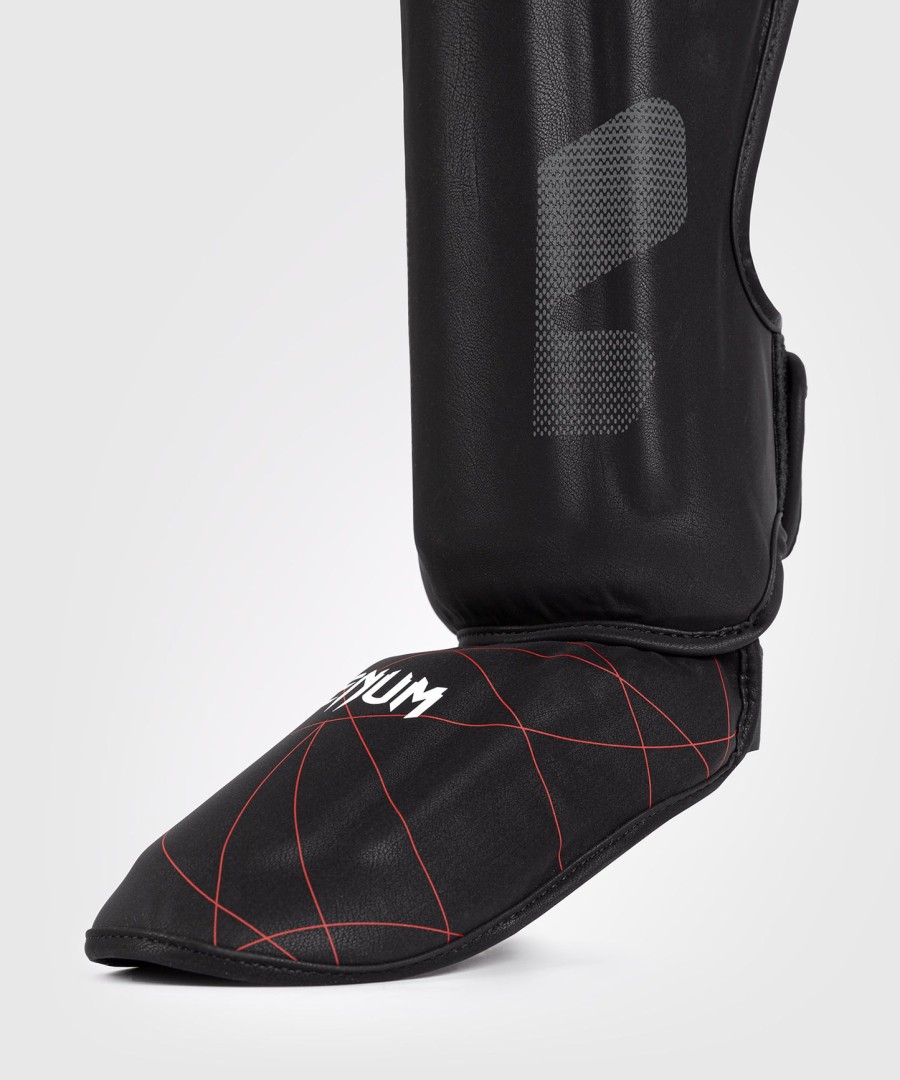 venum tactical xt leggbeskyttere - svartildrød
