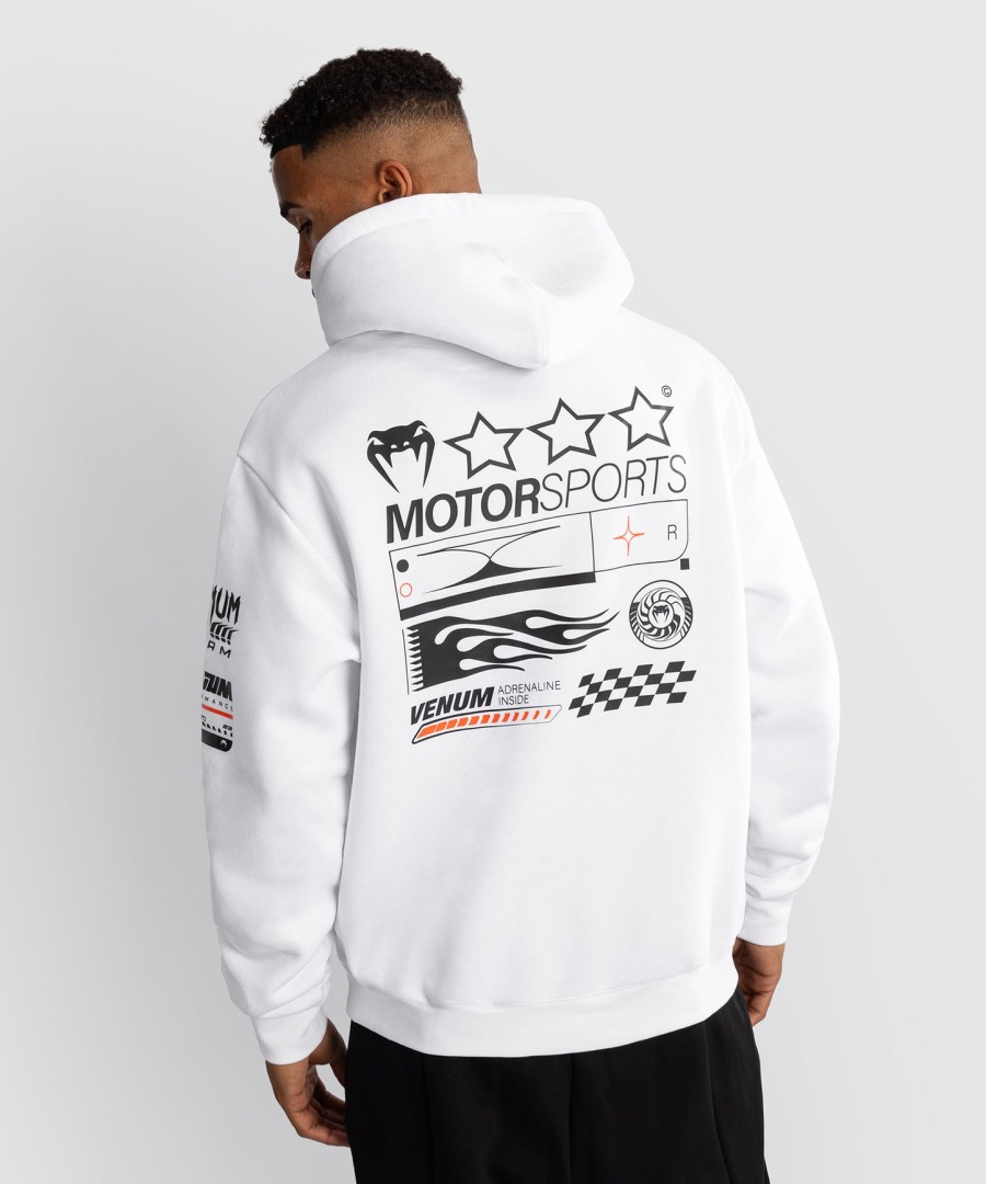 venum motorsport hettegenser - snøhvit