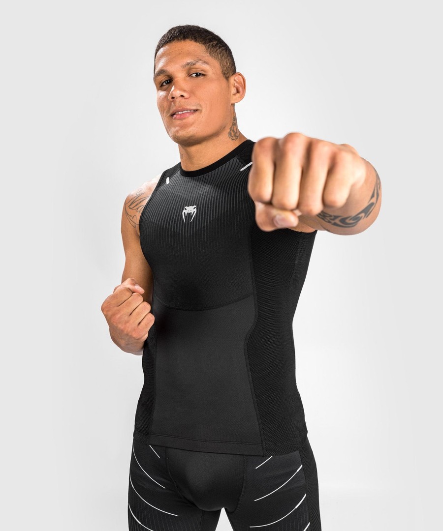 venum rashguard sleevless biomecha - svartgrå