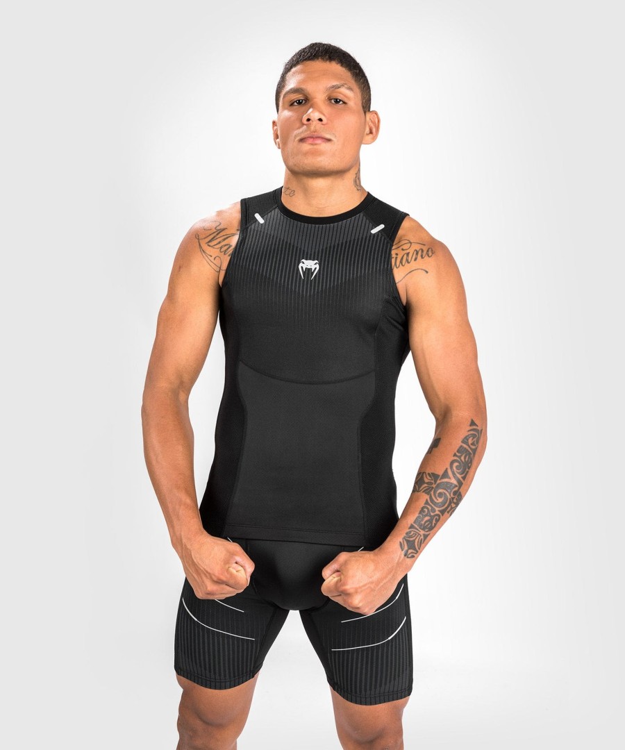 venum rashguard sleevless biomecha - svartgrå